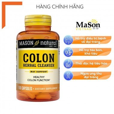 MASON NATURAL COLON HERBAL CLEANSER – HỖ TRỢ CHỨC NĂNG ĐẠI TRÀNG