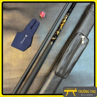 Combo Cơ Bida Carbon HCTQ RỒNG DRAGON Chơi Lỗ - Cơ, Gậy Carbon - Ngọn cơ cao cấp  - Tặng kèm Bao da găng tay, lơ