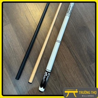 Cơ bida phủ carbon lỗ - lip-cơ preoai graphite - 1 chuôi,1 ngọn lip, 1 ngọn mộc đi kèm