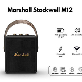 Loa bluetooth marshall stockwell m12 loa không dây, có dây xách, âm thanh hay, full box - hot