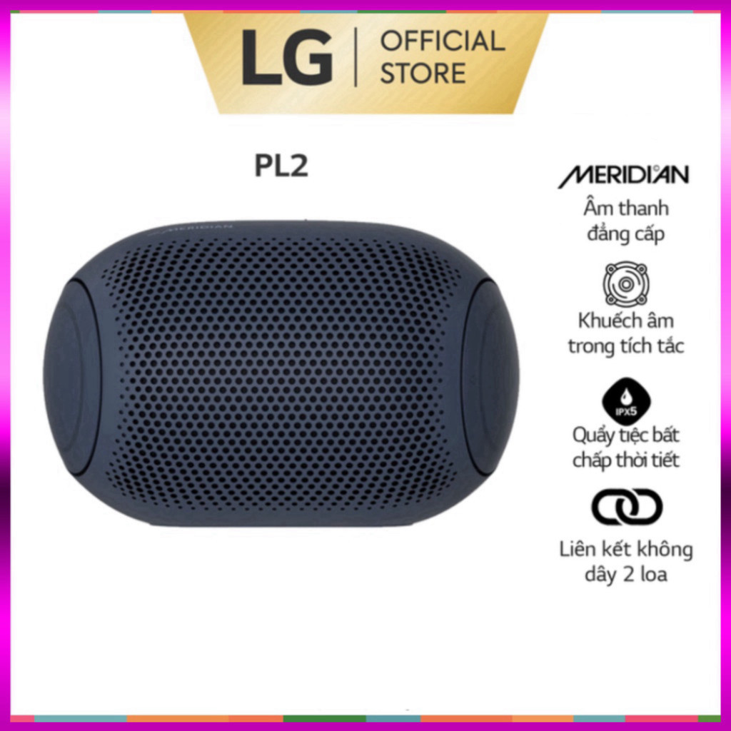 Loa Bluetooth Di Động LG Xboomgo PL2 - Hàng Chính Hãng - Màu Xanh Đen - sale kịch sàn - hàng chính hãng