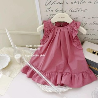Váy bé gái mùa hè nani chất liệu thô cotton kiểu dáng cánh tiên cho bé 10-26kg