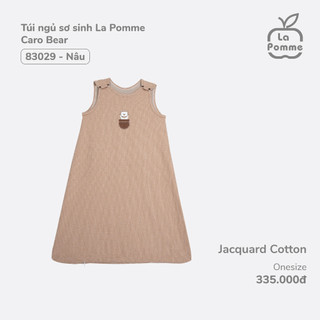 Lapomme - Túi ngủ sơ sinh La Pomme Caro Bear - 0M 6M Nâu Ghi ZL154A