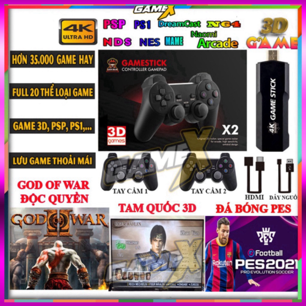 Game Stick 4k Đỏ X2Pro Mới, 41.000+ game psp, ps1, 3d,... máy chơi game cầm tay 4 nút giá rẻ - sale kịch sàn - hàng chín