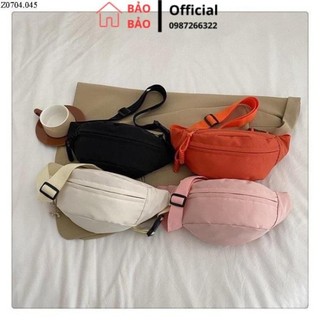 Túi bao tử đeo chéo vải canvas thời trang nam nữ cá tính
