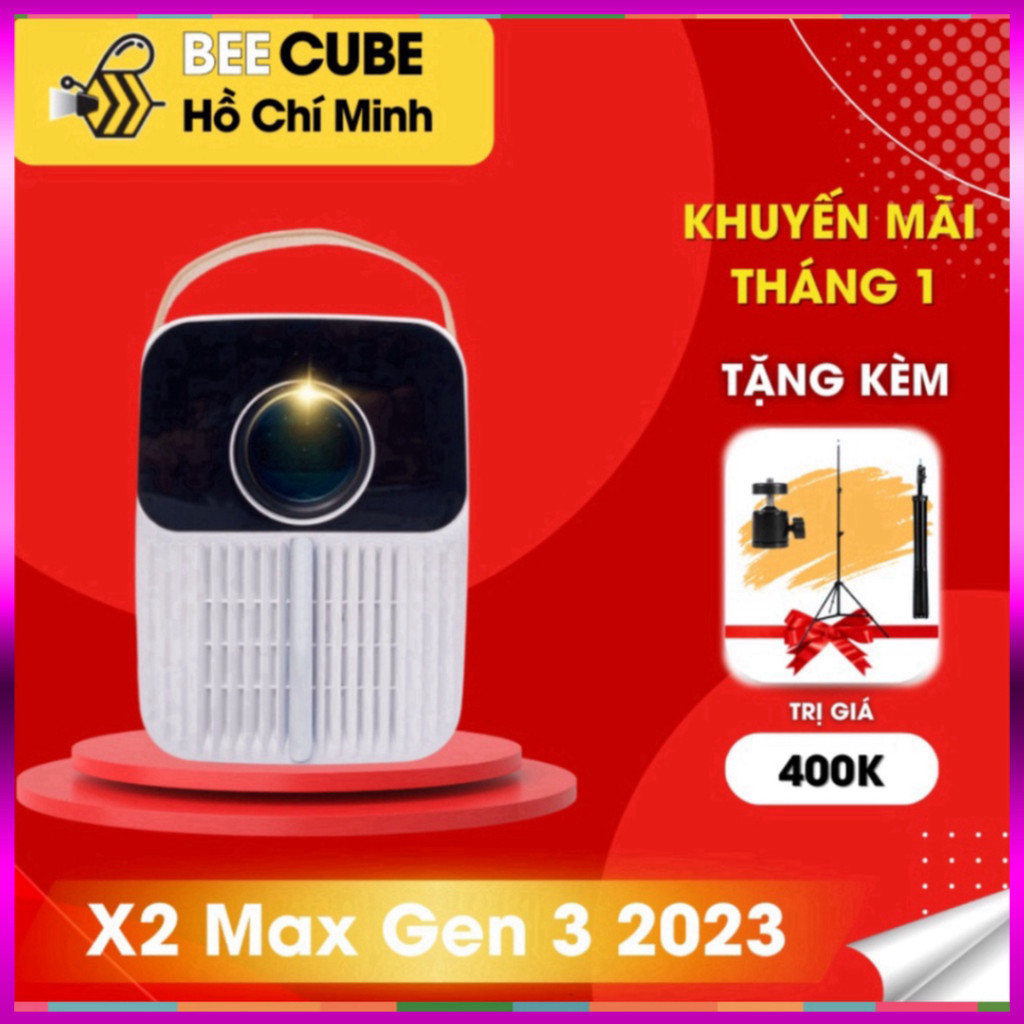 Máy Chiếu Mini BeeCube X2 Max Chính Hãng - Độ Phân Giải Full HD 1080p - Kết Nối Wifi, Bluetooth Siêu Tiện Lợi - Giảm giá