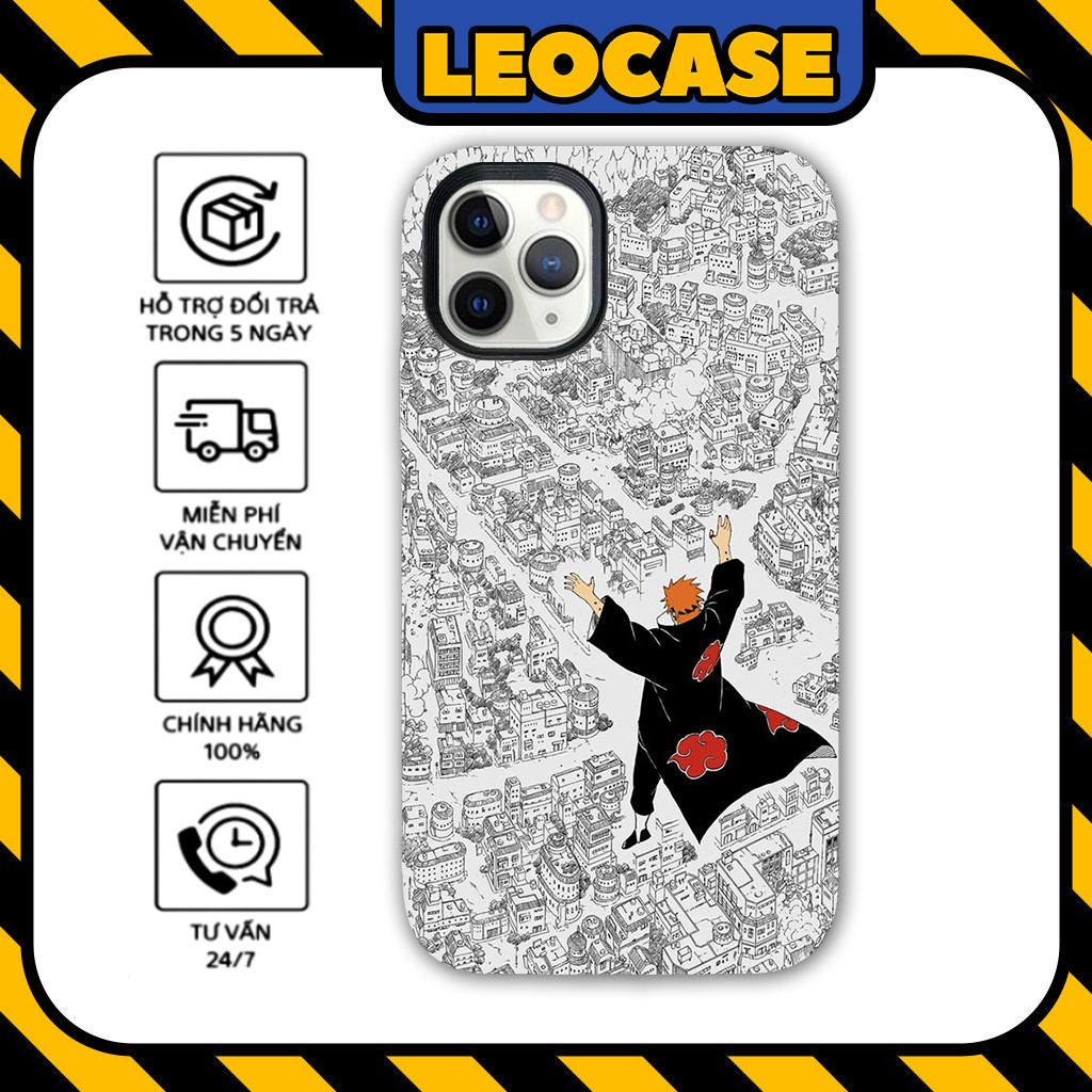 Ốp lưng iPhone silicone cao cấp Leocase Pain Naruto Anime Manga art cho iPhone
