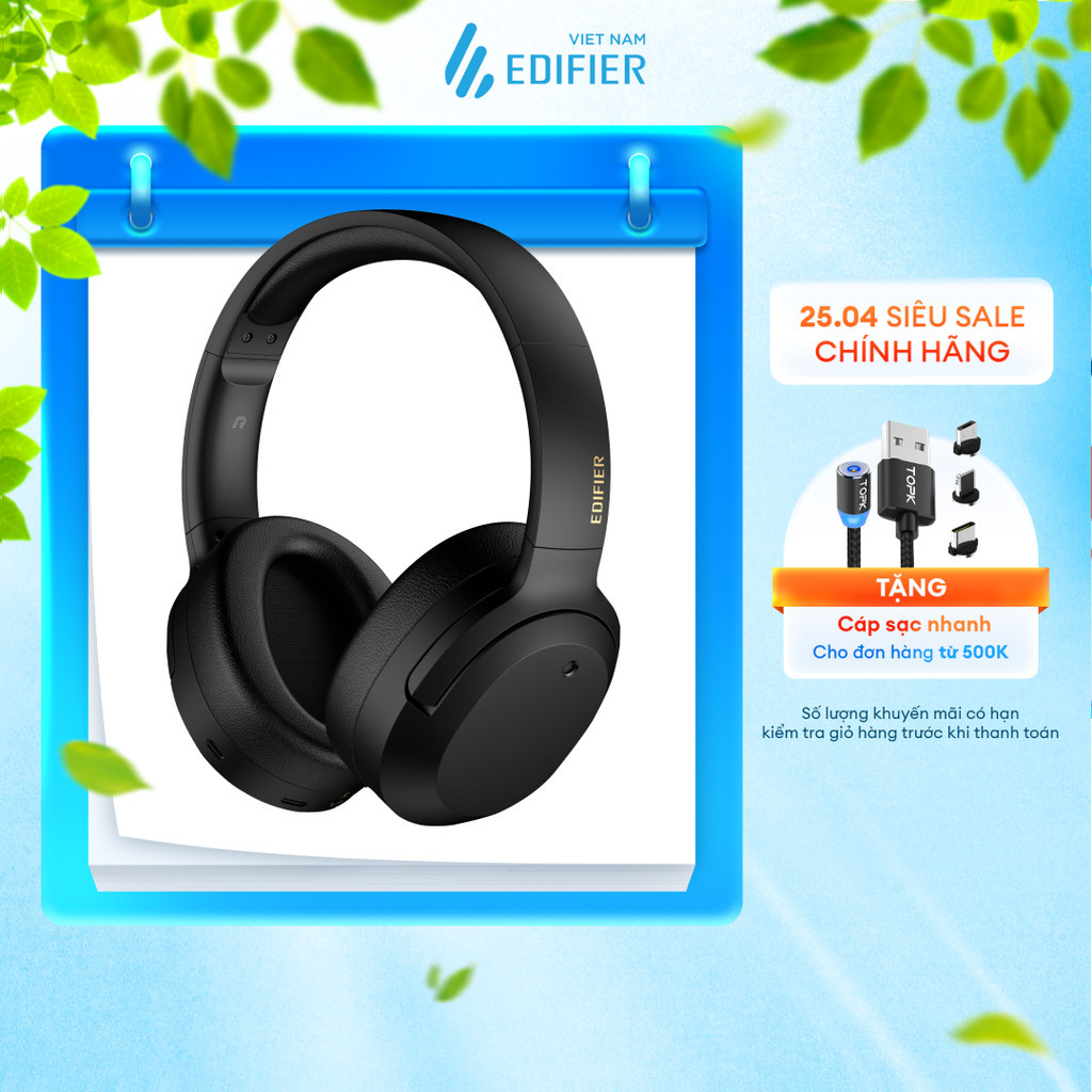 Tai nghe chụp tai Bluetooth 5.0 EDIFIER W820NB / W820NB PLUS | Chống ồn chủ động ANC | Bảo hành 12 tháng