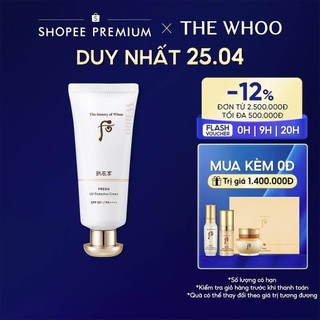 Kem chống nắng dưỡng ẩm cho da nhạy cảm Gongjinhyang Fresh Sun Cream 60ml SPF50+/PA++++