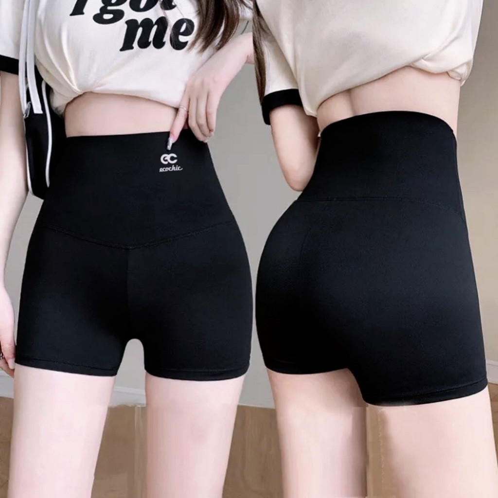 Quần legging ngố ECOCHIC nữ cạp cao gen bụng tập gym yoga chất liệu su đúc định hình nâng mông A688 | BigBuy360 - bigbuy360.vn