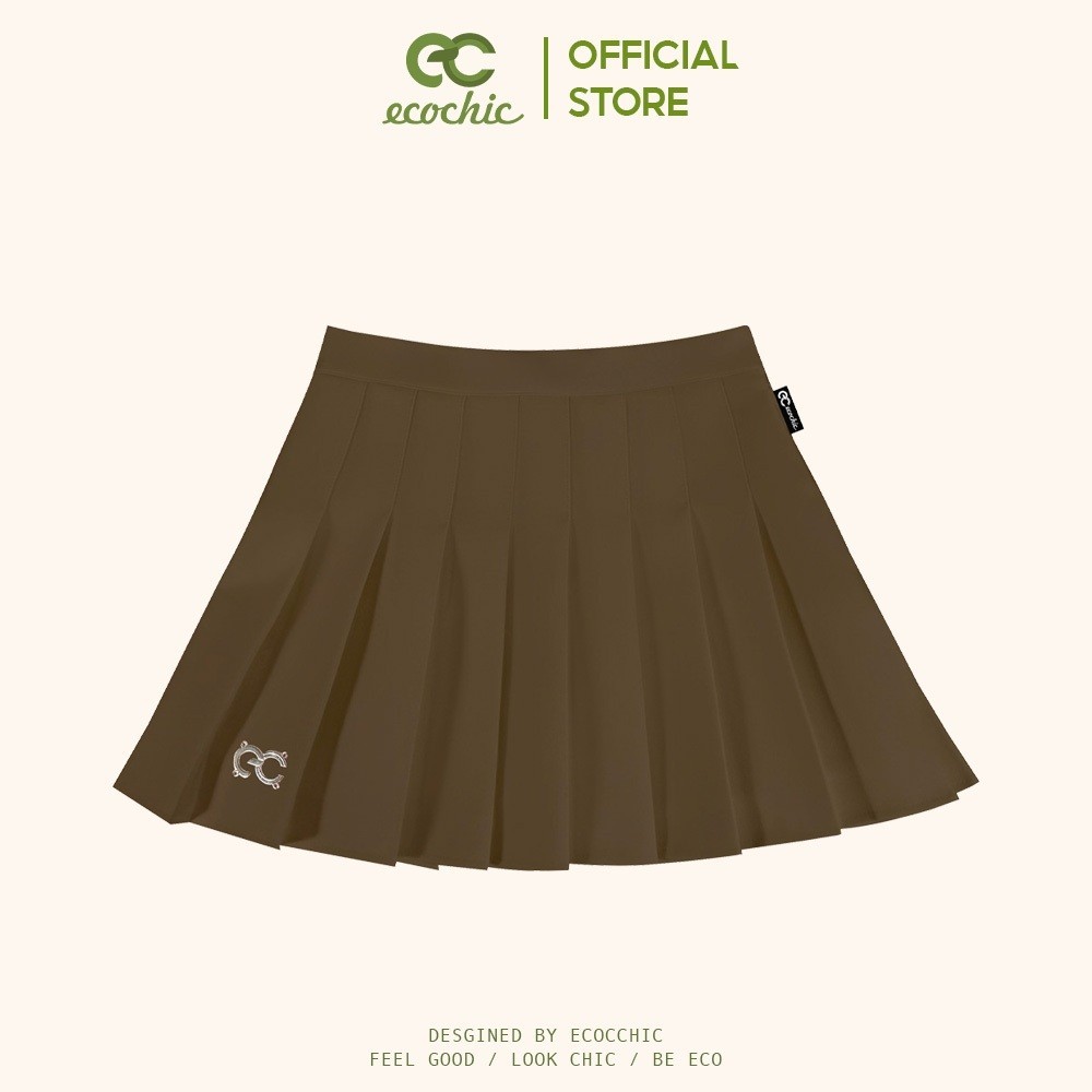 Chân Váy Xếp Ly Dáng Xoè Ngắn ECOCHIC Tennis Skirt Trắng Đen Xám Hồng Nâu Có Lót Trong New F537 | BigBuy360 - bigbuy360.vn