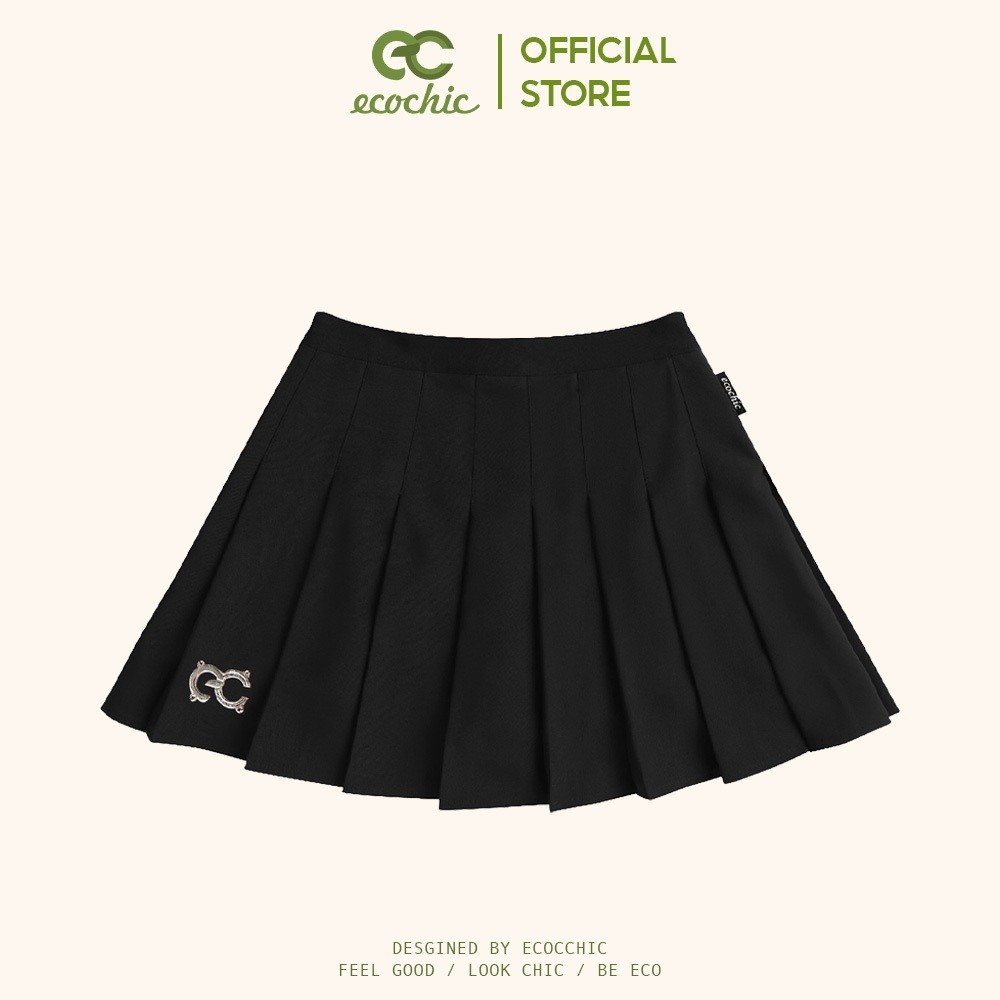 Chân Váy Xếp Ly Dáng Xoè Ngắn ECOCHIC Tennis Skirt Trắng Đen Xám Hồng Nâu Có Lót Trong New F537 | BigBuy360 - bigbuy360.vn