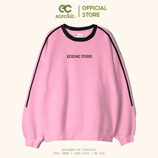 Áo sweater ecochic basic-line local brand unisex chất liệu nỉ bông form rộng f215