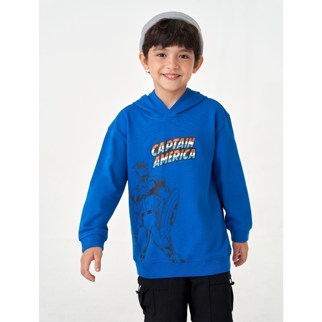 Áo nỉ bé trai CANIFA áo hoodie có mũ in hình nhân vật Marvel 2TW23W008