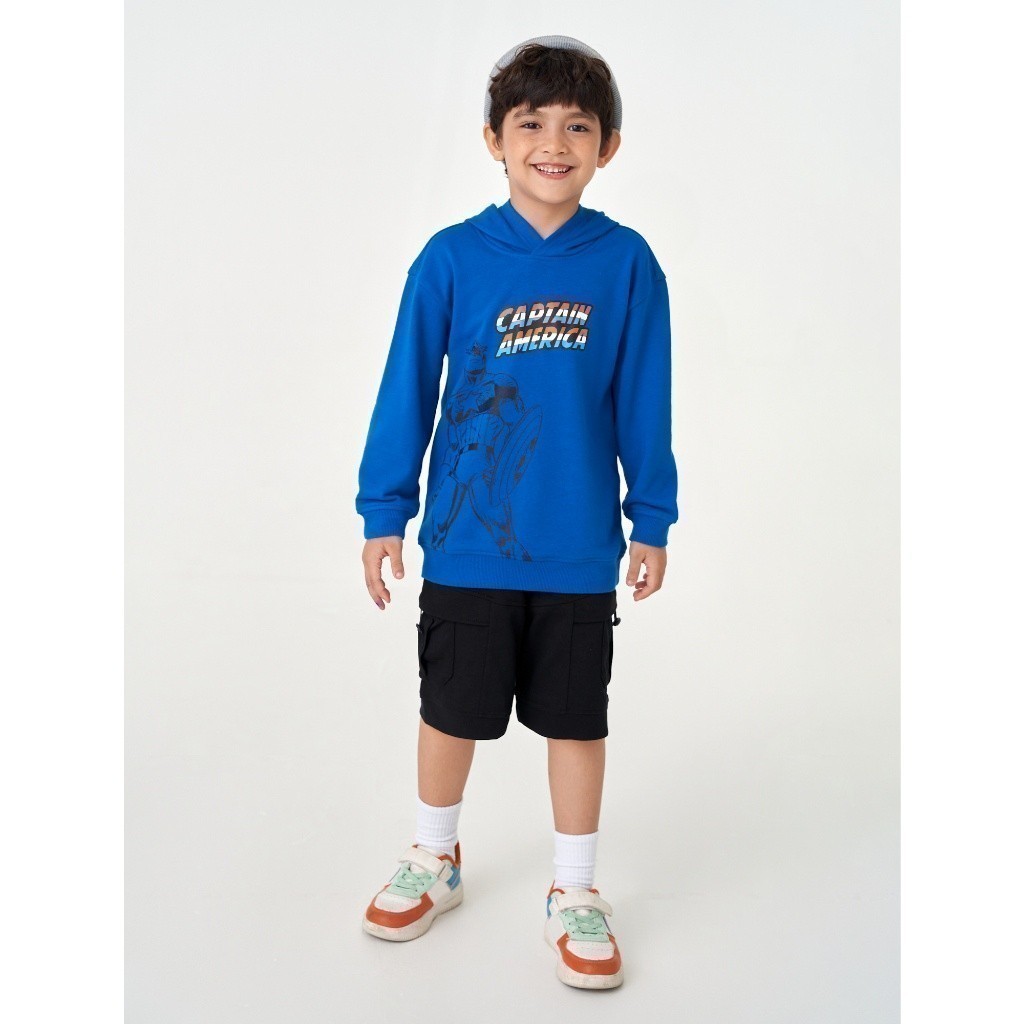 Áo nỉ bé trai CANIFA áo hoodie có mũ in hình nhân vật Marvel 2TW23W008