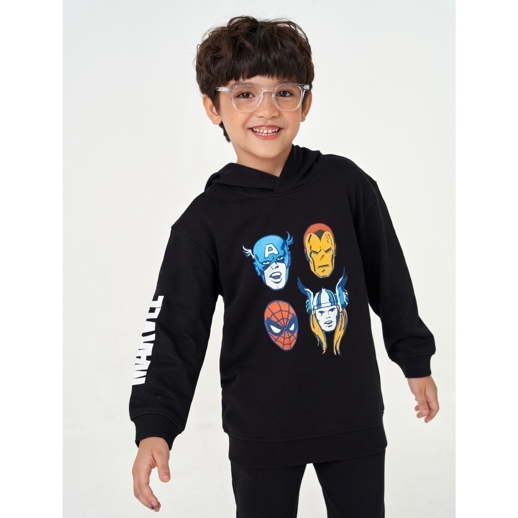 Áo nỉ bé trai CANIFA áo hoodie có mũ in hình nhân vật Marvel 2TW23W008