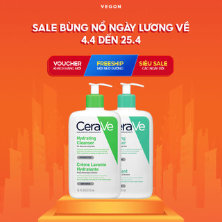 Sữa Rửa Mặt CeraVe Hydrating, Foaming Cleanser - Dành Cho Da Dầu Mụn, Khô, Nhạy Cảm Size 236ml