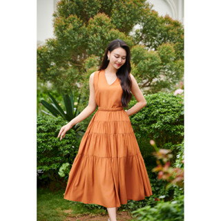 Váy maxi nữ VIỆTBROTHERS cổ V sát nách 241DHU10