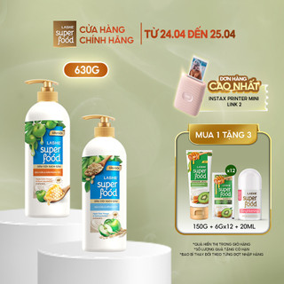  Dầu Gội LASHE SUPERFOOD Sạch Gàu 630G