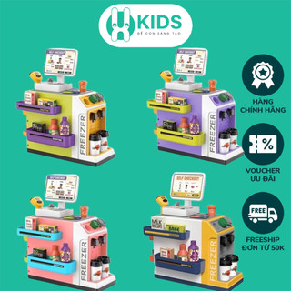 Đồ chơi quầy siêu thị bán hàng máy bán cà phê rót nước cỡ lớn X KIDS kèm máy quẹt thẻ có đèn nhạc cho trẻ em