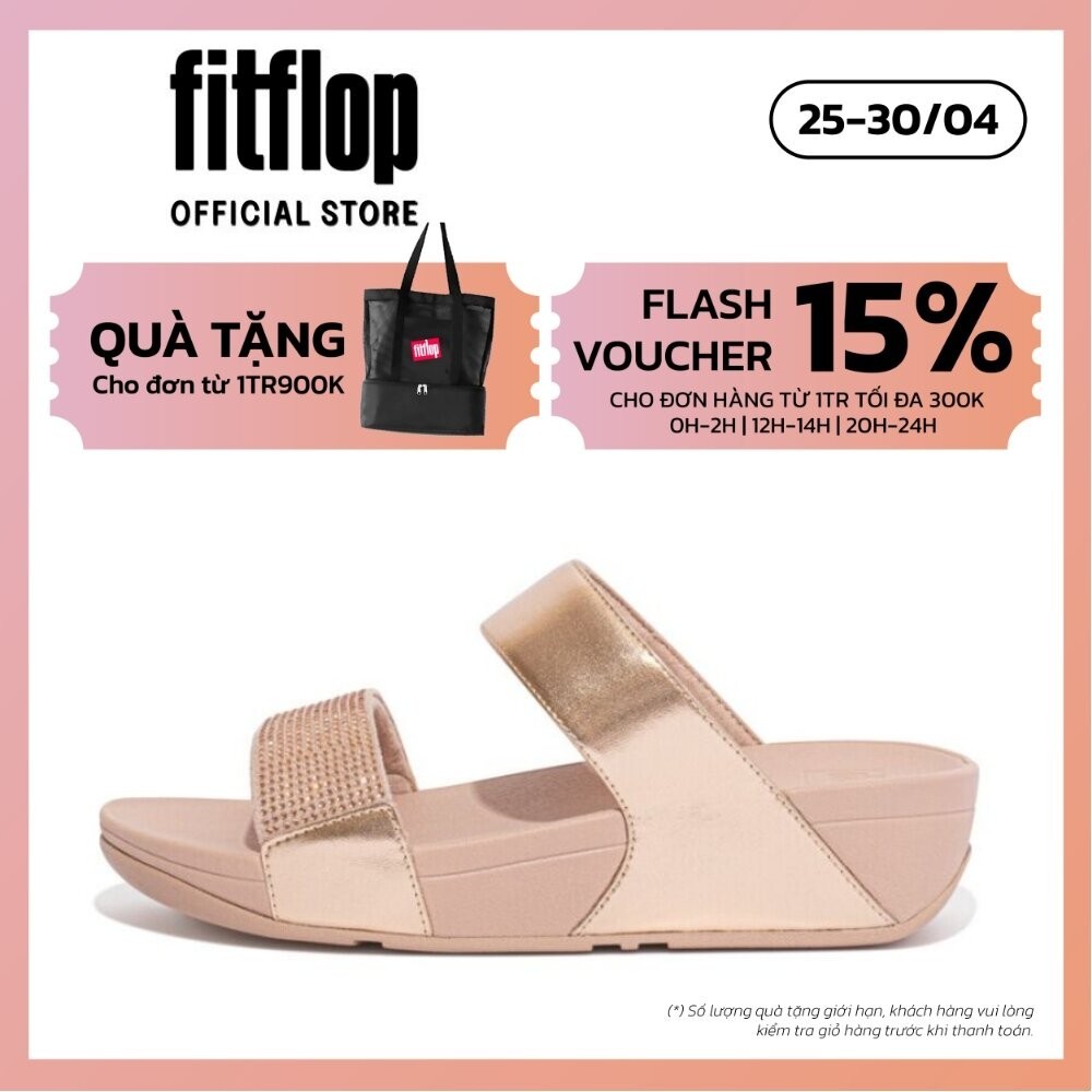 Dép Quai Ngang Nữ FitFlop LULU - Rose Gold - MD EC4-323