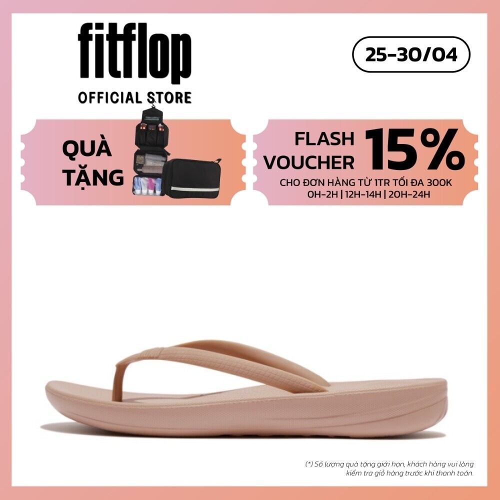 Dép Xỏ Ngón Nữ FitFlop IQUSHION - Beige - II E54-137