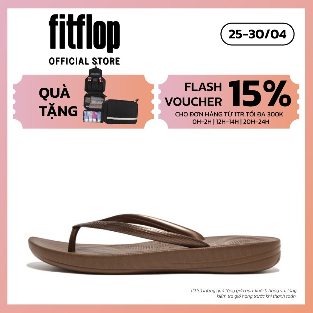 Dép Xỏ Ngón Nữ FitFlop IQUSHION - Bronze - II E54-012