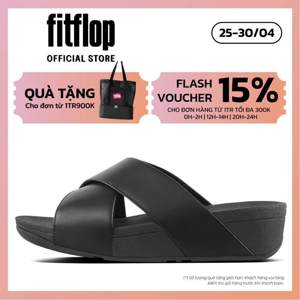 Dép Quai Ngang Nữ FitFlop LULU - Black - MC K04-001