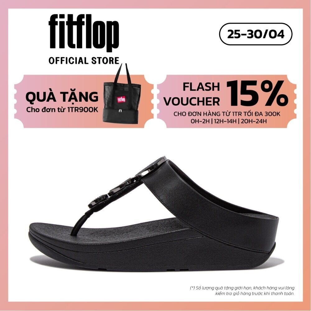 Dép Xỏ Ngón Nữ FitFlop HALO - Black - MC HM8-001