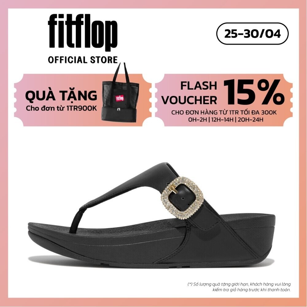 Dép Xỏ Ngón Nữ FitFlop LULU - Black - MD HN9-001