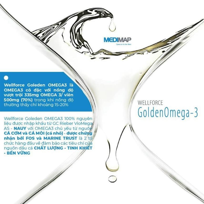 Omega 3 Medimap WELLFORCE GoldenOmega-3 Hộp 90 viên