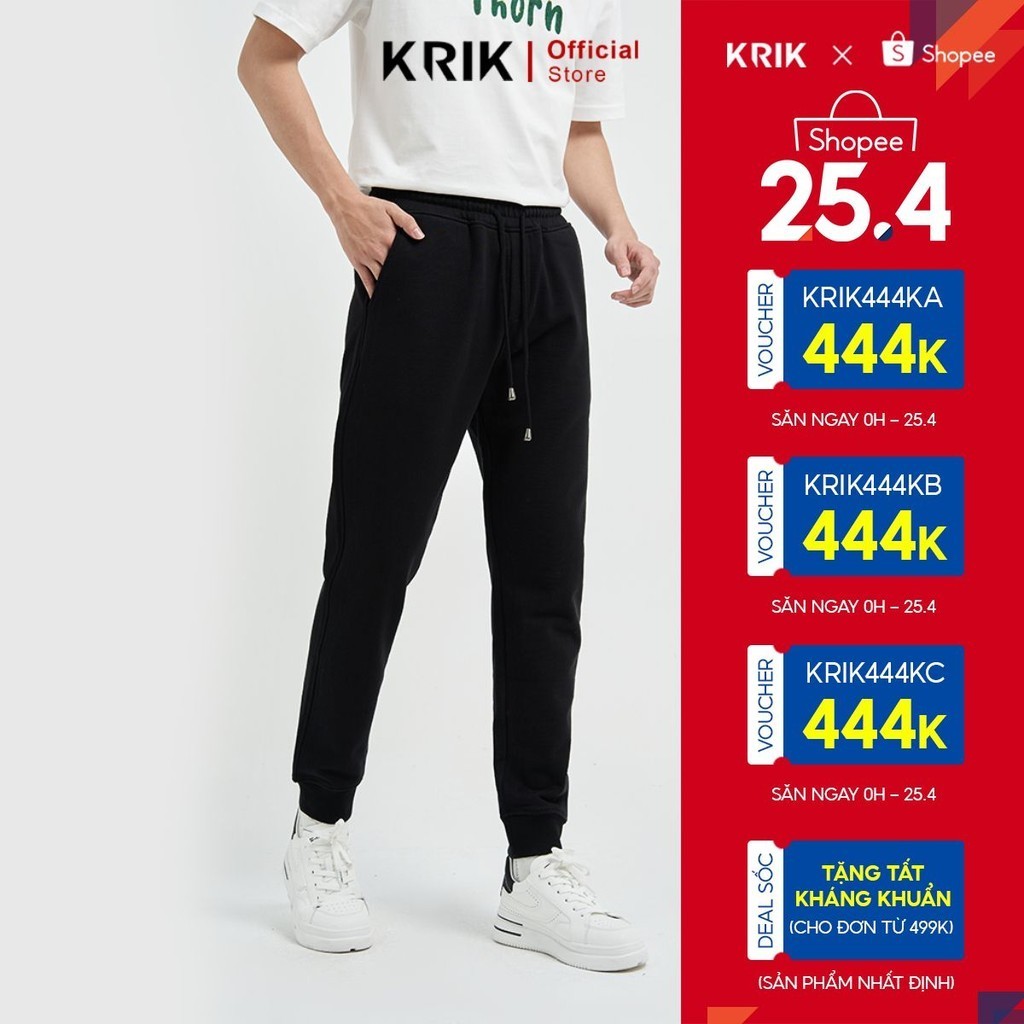 Quần Jogger Nỉ Phom Regular Thoải Mái Năng Động Local Brand KRIK JG0500