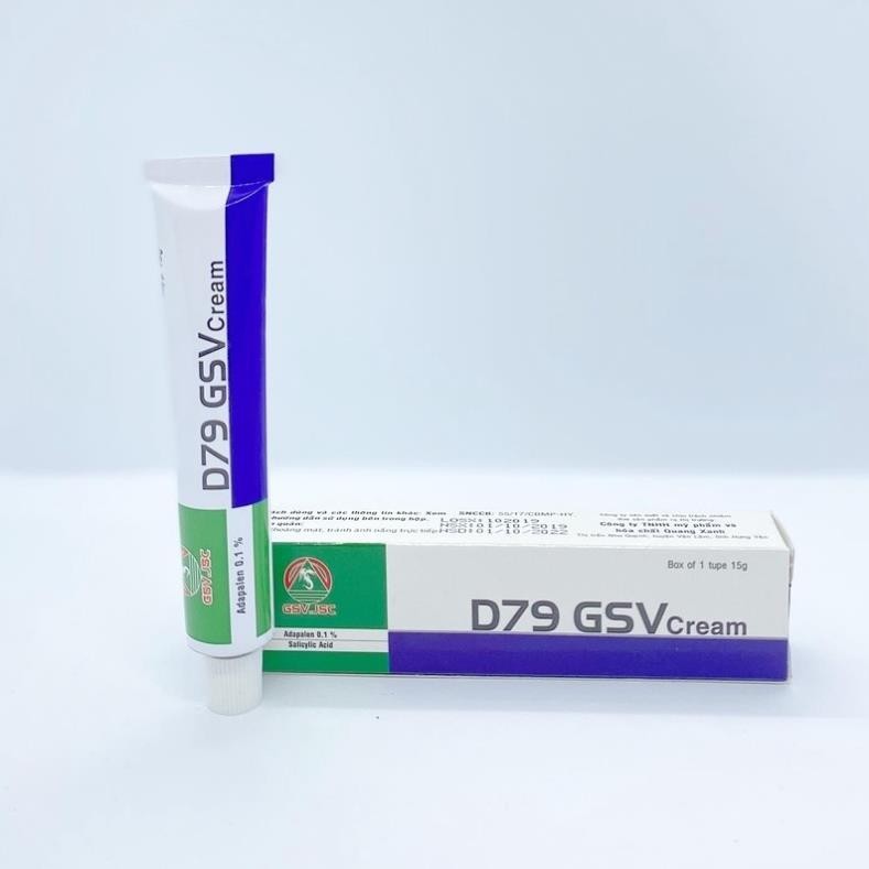D79 GSV Cream 15g/ GSV Pro 20g, Kem Giảm Mụn Trứng Cá, Lưng, Dày Sừng Nang Lông