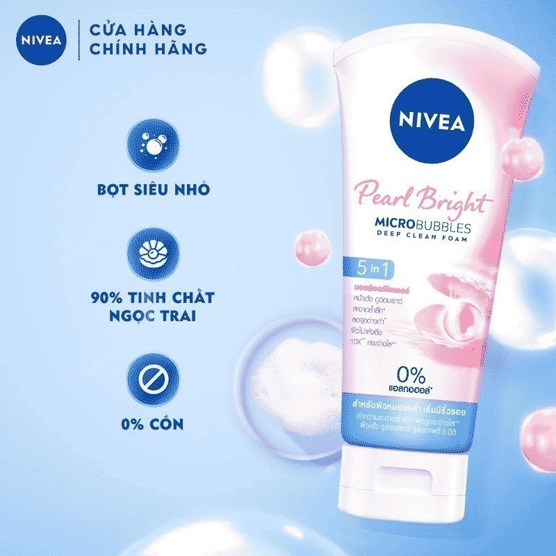 Bộ 2 Sữa Rửa Mặt NIVEA Pearl Bright Dưỡng Sáng Da Ngọc Trai (100 g) - 81295