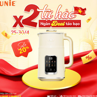 Máy làm sữa hạt UNIE UMB12 Dung tích 1200ml công suất 1000w Thiết kế thời thượng, chất liệu cao cấp đa tính năng xay nấu