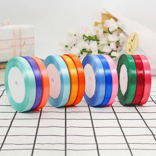 đồ trang trí bánh  [FREESHIP🚗] Ruybang Lụa Vải Satin Cuộn 22m Khổ 1cm Làm Hoa, Nơ, Gói Quà Trang Trí Bánh