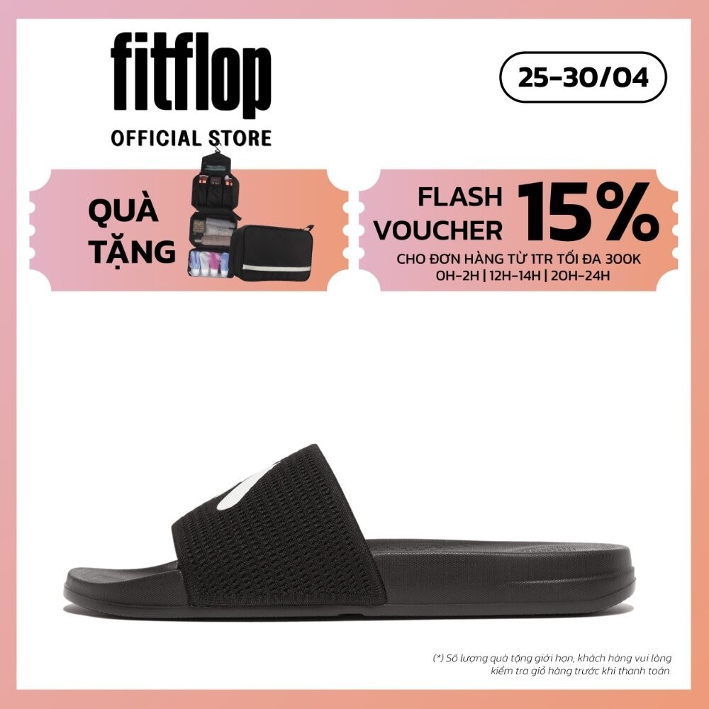 Dép Quai Ngang Nam FitFlop IQUSHION - Black - II GZ4-001