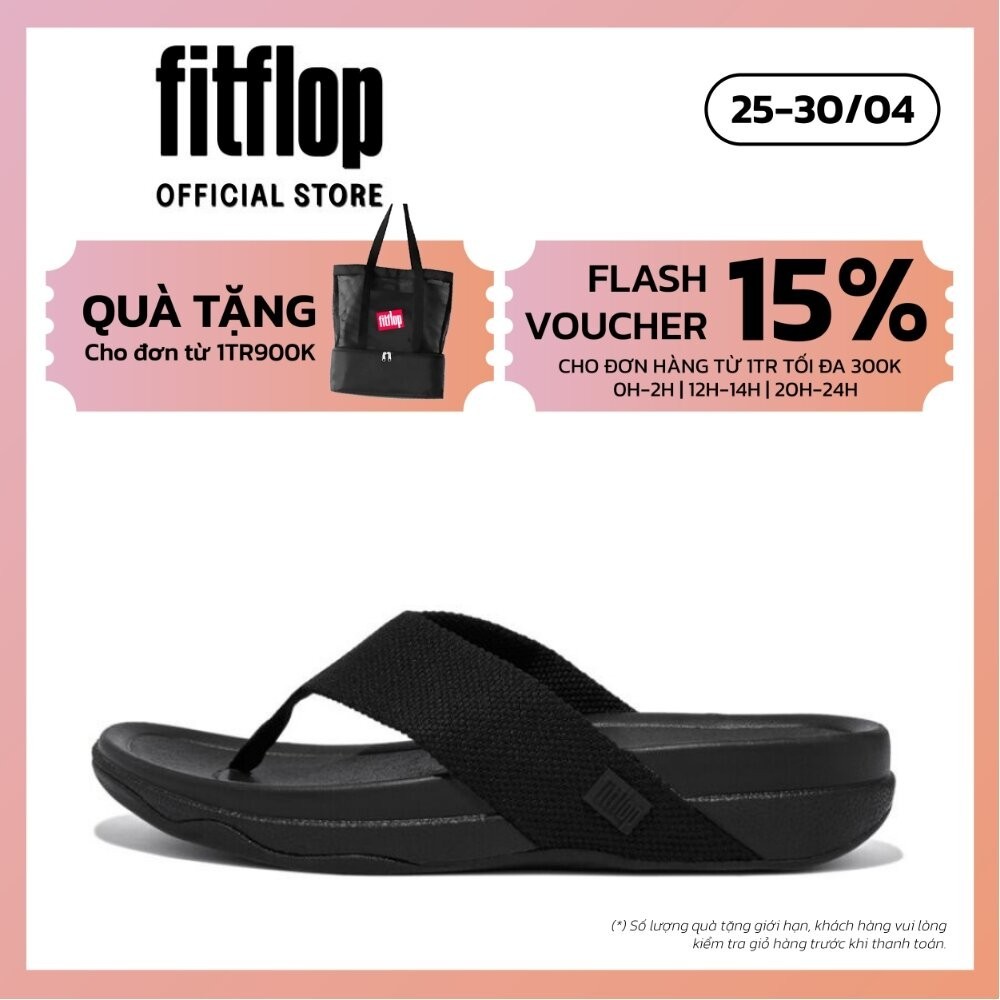 Dép Xỏ Ngón Nam FitFlop SURFER - Black - MC AQ2-001