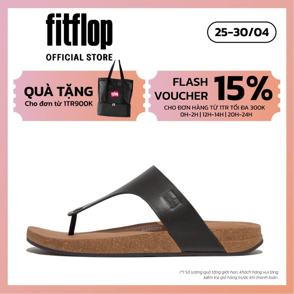 Dép Xỏ Ngón Nam FitFlop IQUSHION - Black - IC GZ6-001