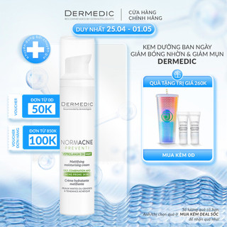 Kem Dưỡng Ẩm Ban Ngày Dermedic Kiềm Dầu Giảm Mụn Normacne Mattifying Moisturising Cream 40Ml