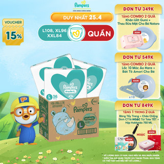Thùng 3 Gói Tã Quần PAMPERS Giữ Dáng Chống Xệ Size L108/ XL96/ XXL84