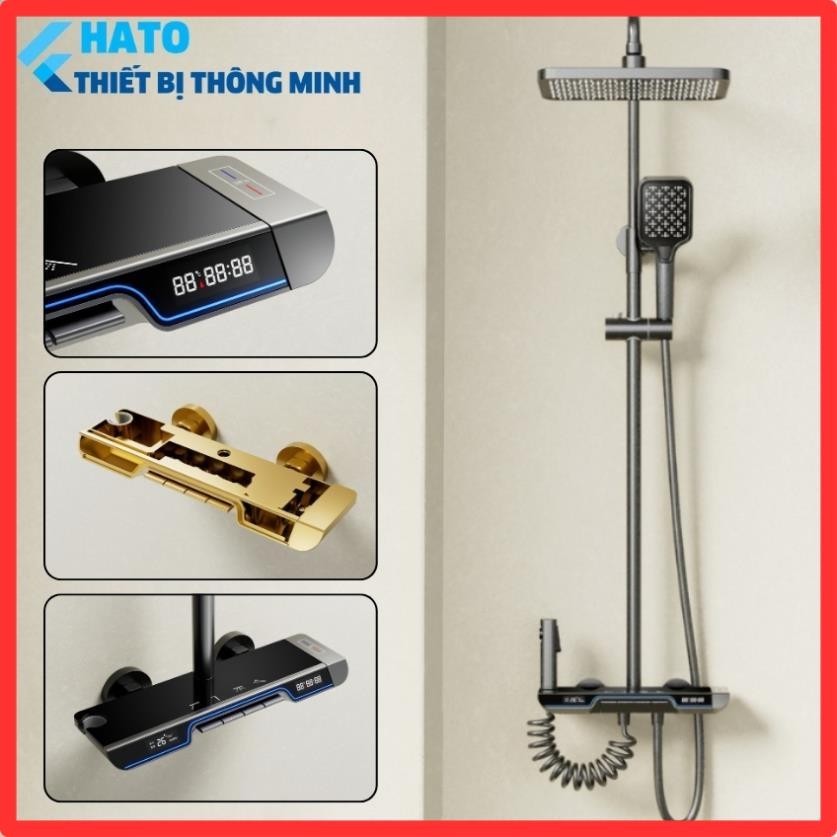 Sen Cây Tắm Đứng Phím Đàn Hato Củ Sen Lõi Đồng 2.6kg Hiển Thị Nhiệt Độ, Sen Cây Tắm Đứng Nóng Lạnh Bảo Hành 5 Năm 166