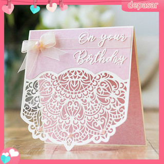 Depasar|  Khuôn Cắt Giấy Làm Từ Kim Loại Tạo Khung Viền Ren Hoa Trang Trí Scrapbook