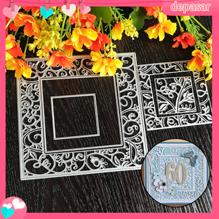 Depasar|  Khuôn Cắt Giấy Làm Từ Kim Loại Tạo Khung Vuông Cho Trang Trí Scrapbook