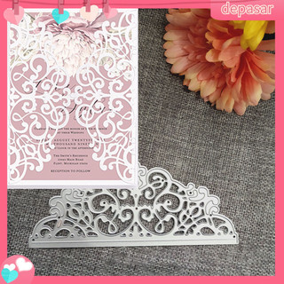 Depasar|  Khuôn Cắt Giấy Làm Từ Kim Loại Tạo Khung Viền Ren Hoa Trang Trí Scrapbook