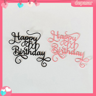 Depasar|  Khuôn kim loại cắt giấy chữ Happy Birthday xinh xắn