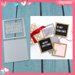 Depasar|  Set khuôn cắt giấy làm từ kim loại hình bảng chữ cái trang trí scrapbook chất liệu thép carbon