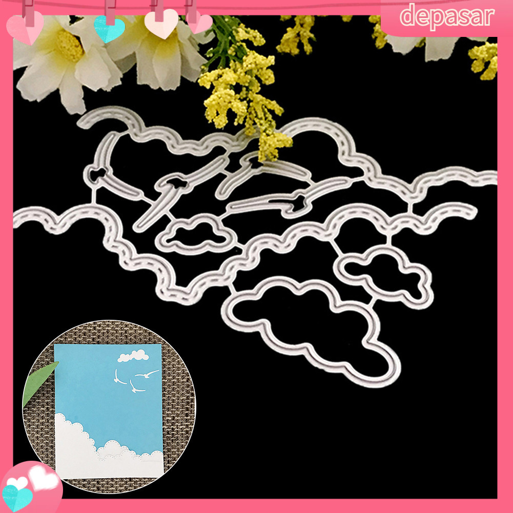 Depasar|  Khuôn cắt giấy hình đám mây bằng kim loại dùng trang trí scrapbook