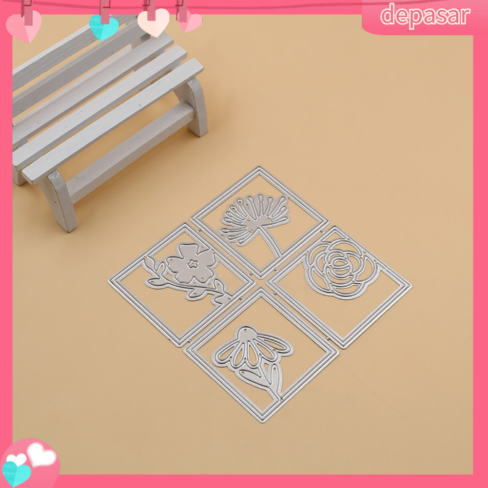 Depasar|  Khuôn Cắt Giấy Làm Từ Kim Loại Hình Hoa Lá Trang Trí Scrapbook
