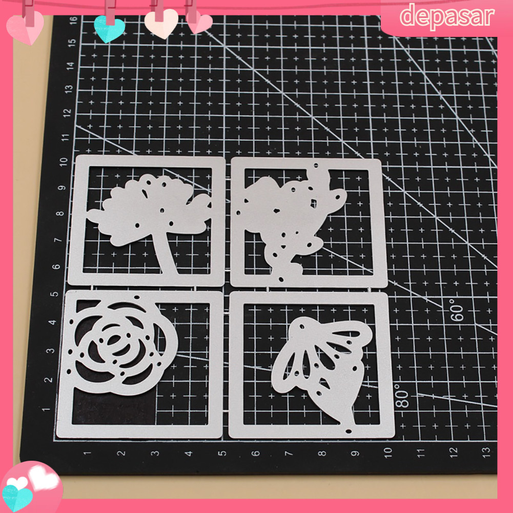 Depasar|  Khuôn Cắt Giấy Làm Từ Kim Loại Hình Hoa Lá Trang Trí Scrapbook